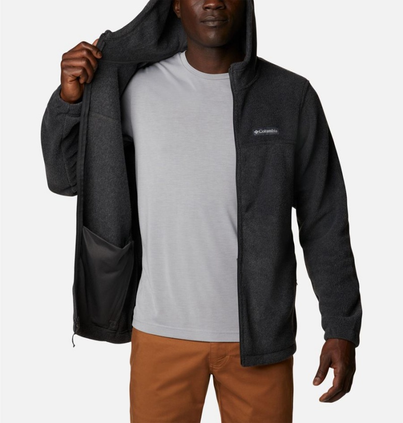 Grey Men's Columbia Steens Mountain Full Zip Hoodie Fleece Jacket | ZAYKN-8192