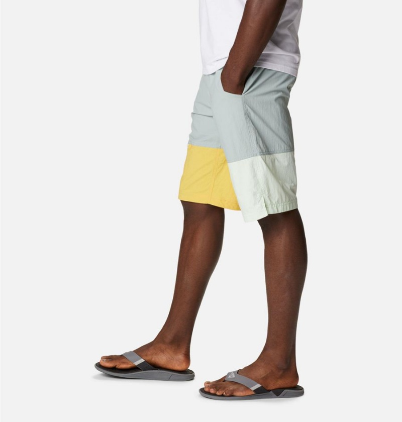 Grey Men's Columbia Summerdry Belted Shorts | LVENI-1473