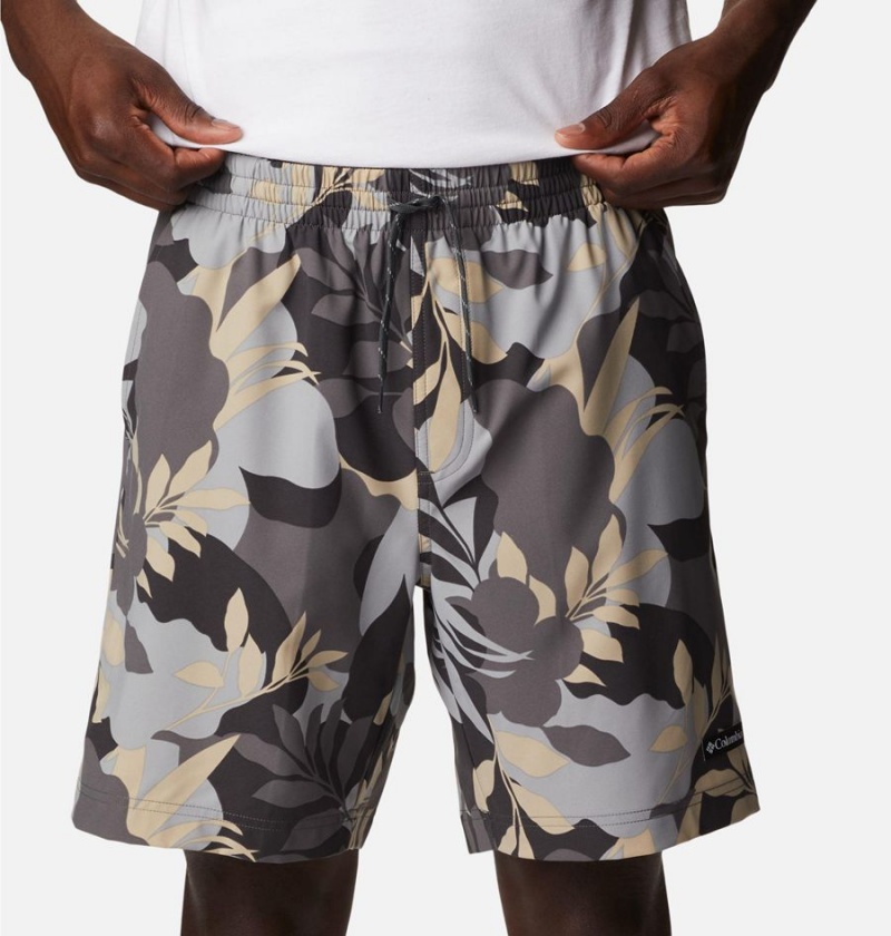 Grey Men's Columbia Summertide Stretch Printed Shorts | SXJHD-0549