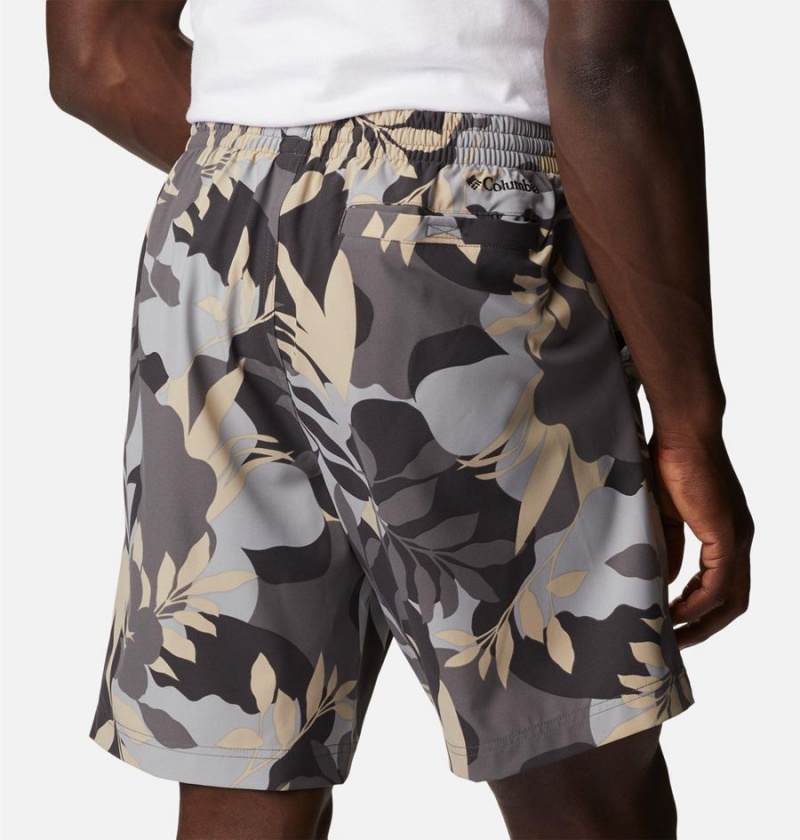 Grey Men's Columbia Summertide Stretch Printed Shorts | SXJHD-0549