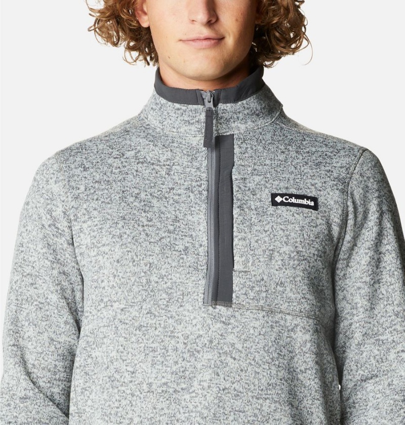 Grey Men's Columbia Sweater Weather Fleece Half Zip Pullover | CIREJ-7896