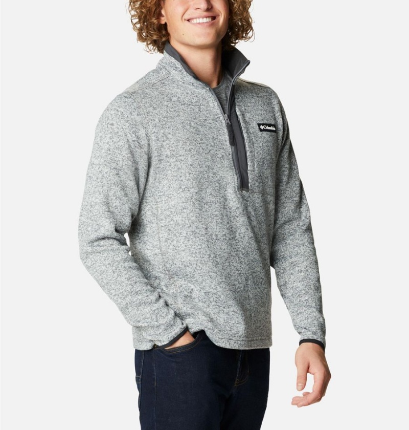 Grey Men's Columbia Sweater Weather Fleece Half Zip Pullover | CIREJ-7896