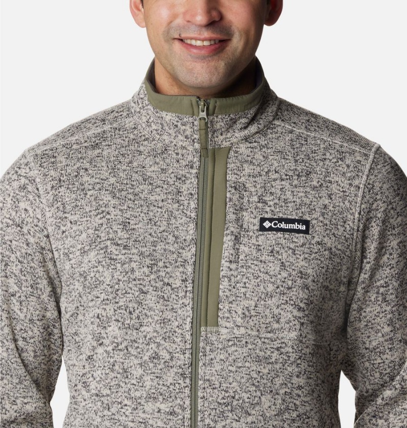 Grey Men's Columbia Sweater Weather Full Zip Fleece Jacket | QFOZK-8639