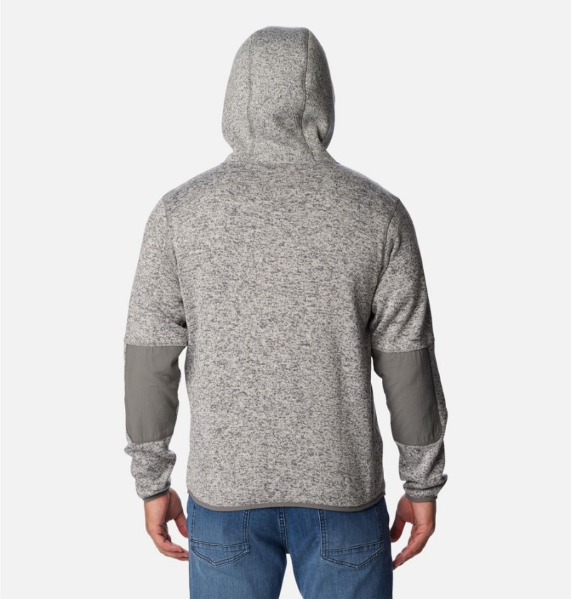 Grey Men's Columbia Sweater Weather Full Zip Hoodie Fleece Jacket | WLHCD-3529