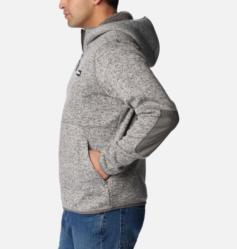 Grey Men's Columbia Sweater Weather Full Zip Hoodie Fleece Jacket | WLHCD-3529