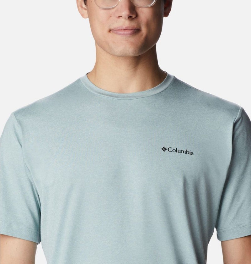 Grey Men's Columbia Tech Trail Graphic T-Shirt | WRBAJ-6938