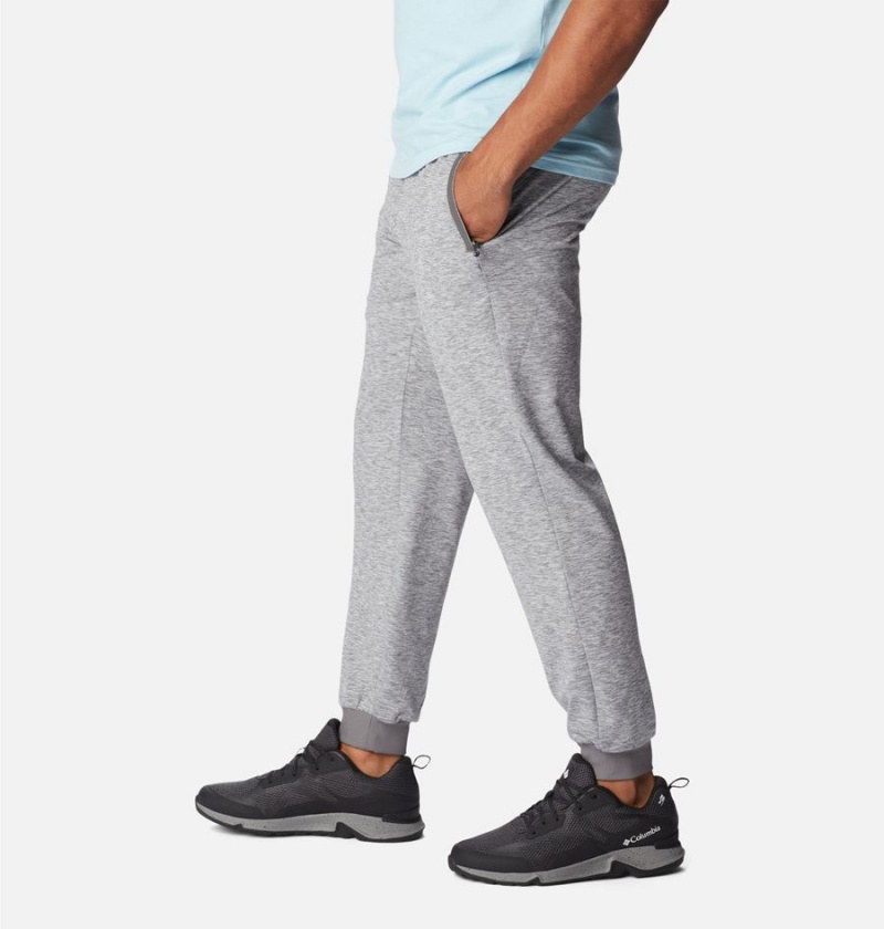 Grey Men's Columbia Tech Trail Knit Joggers Pants | KTPLD-3902