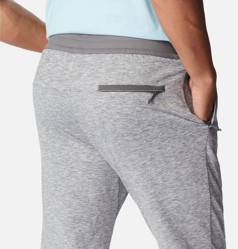 Grey Men's Columbia Tech Trail Knit Joggers Pants | KTPLD-3902