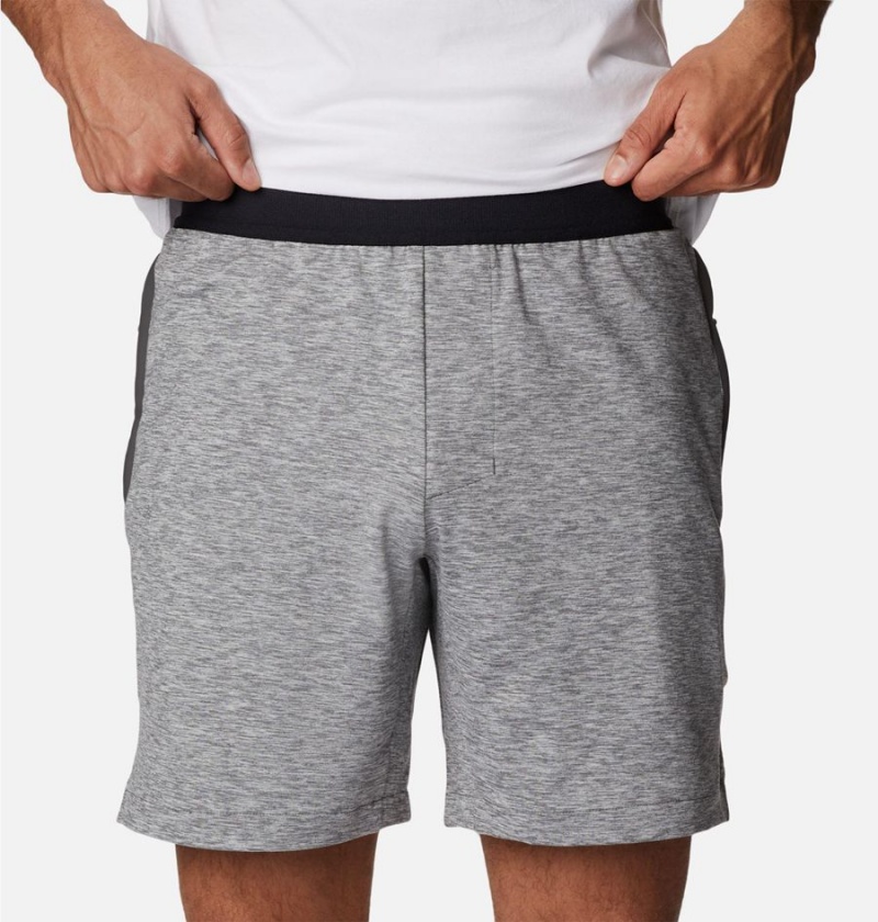 Grey Men's Columbia Tech Trail Knit Shorts | KLNTF-7360