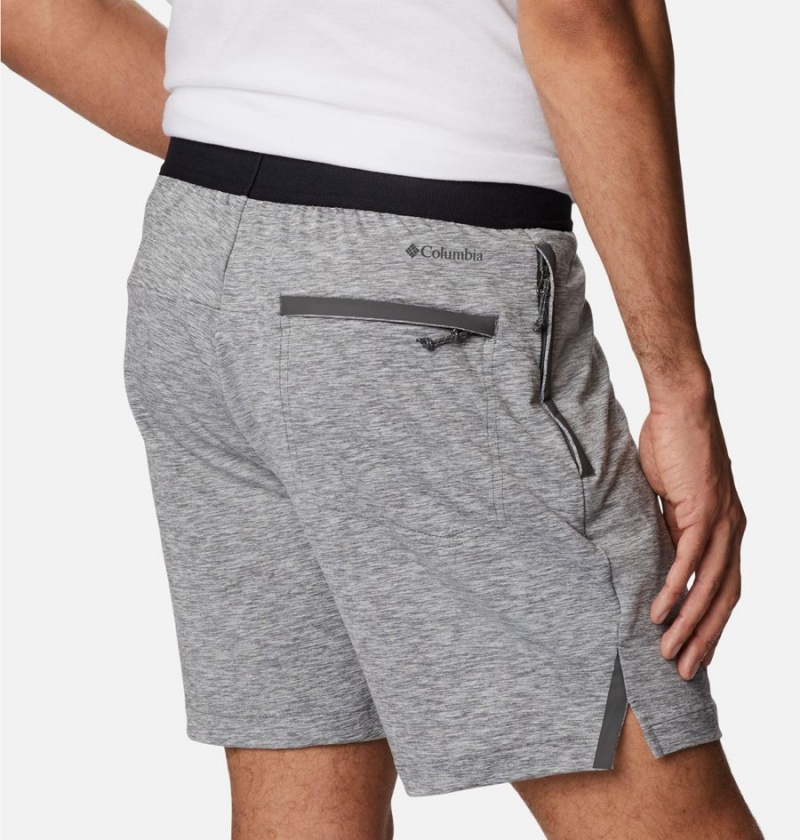 Grey Men's Columbia Tech Trail Knit Shorts | KLNTF-7360