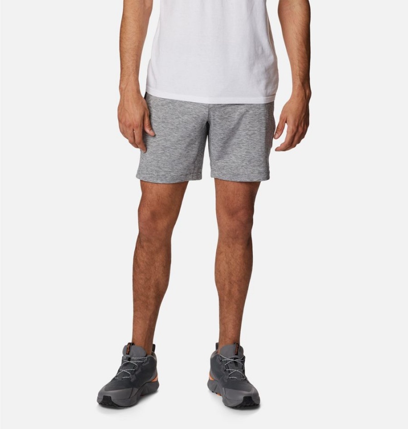 Grey Men\'s Columbia Tech Trail Knit Shorts | KLNTF-7360