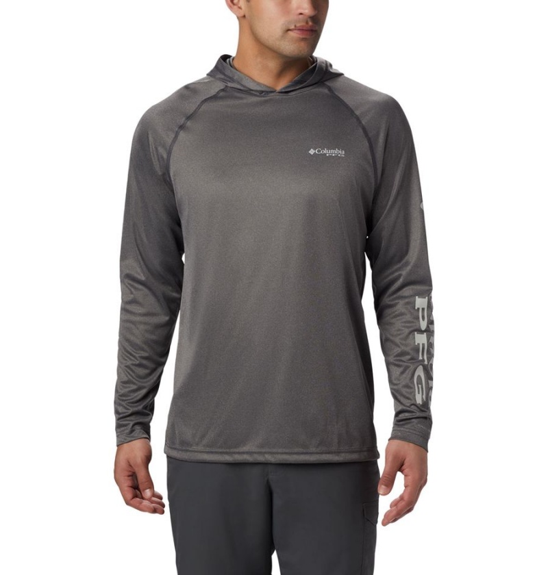 Grey Men's Columbia Terminal Tackle Heather Hoodie | OUBPN-7528