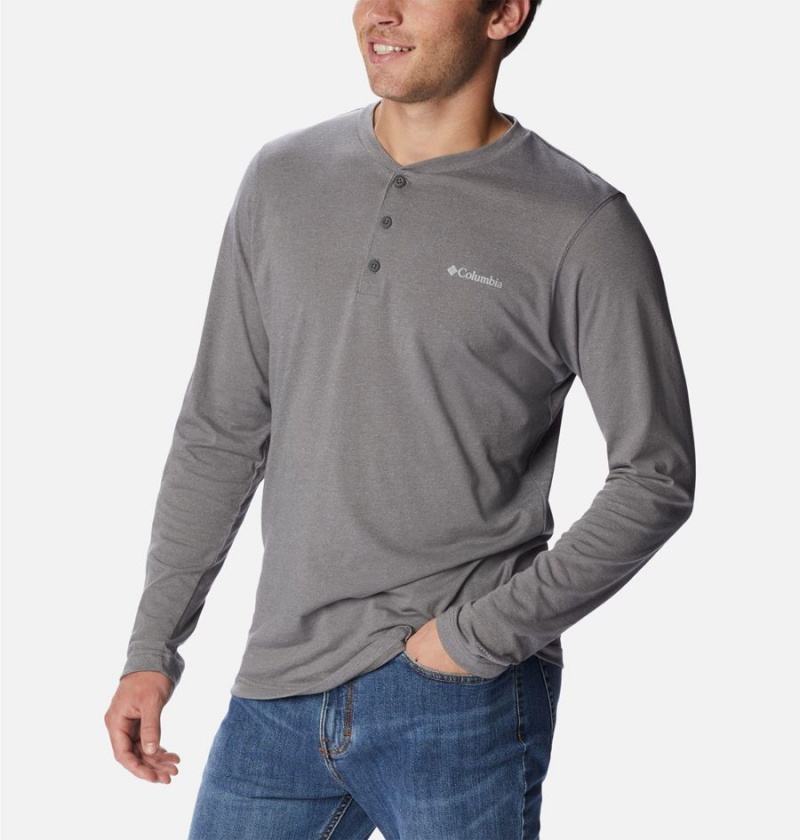 Grey Men's Columbia Thistletown Hills Henley T-Shirt | HCFLG-9460