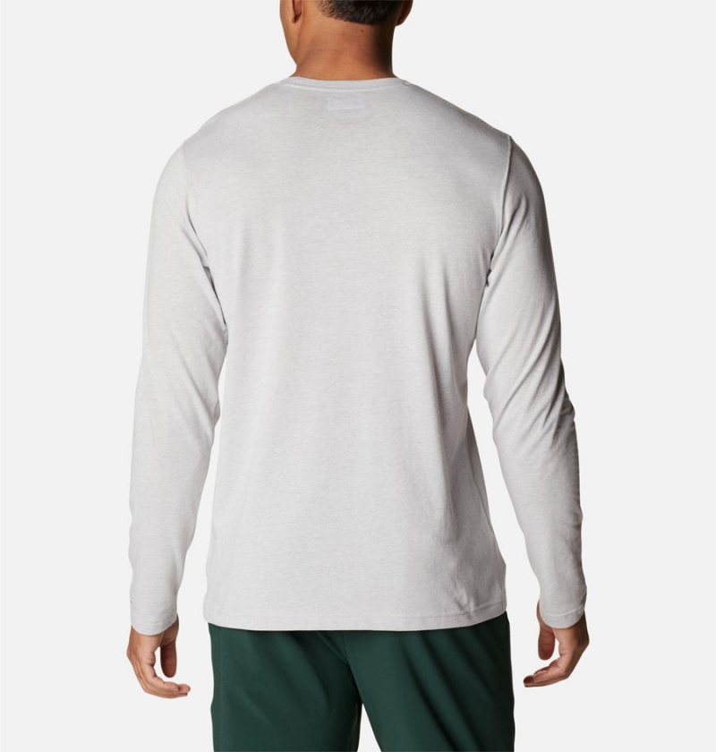 Grey Men's Columbia Thistletown Hills Long Sleeve Crew T-Shirt | ALNJM-2849