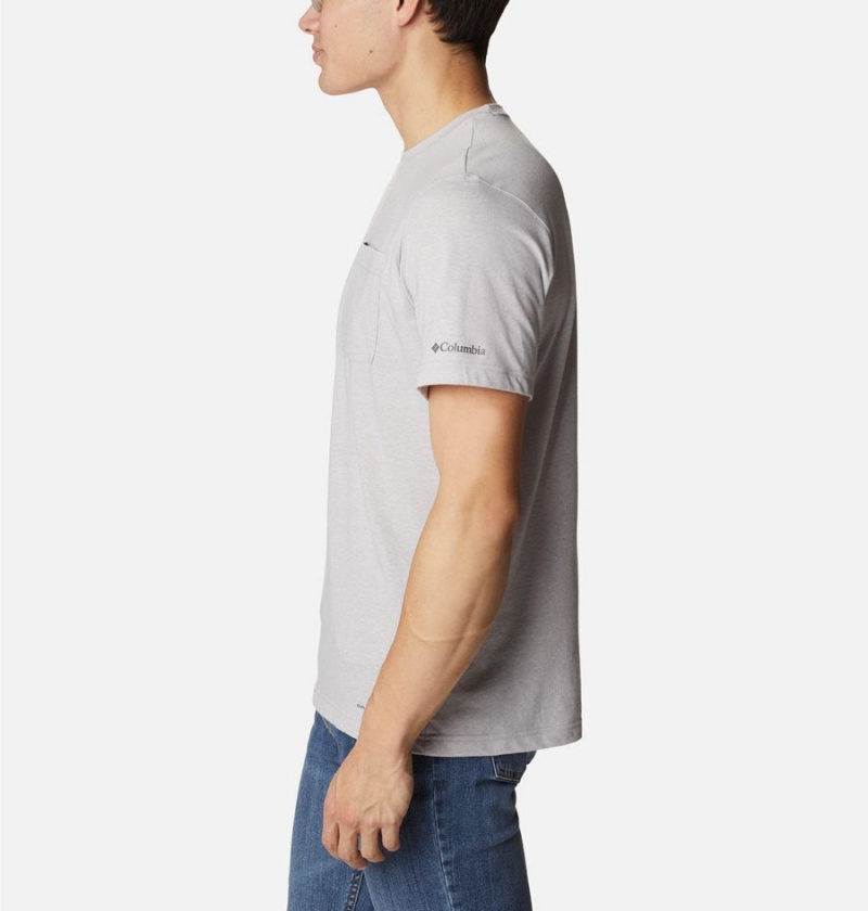 Grey Men's Columbia Thistletown Hills Pocket T-Shirt | QSBDZ-7342