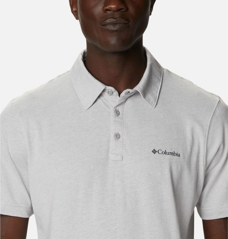 Grey Men's Columbia Thistletown Hills Polo Shirt | WQGDT-0319