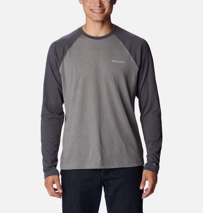 Grey Men\'s Columbia Thistletown Hills Raglan T-Shirt | VOZCB-4817