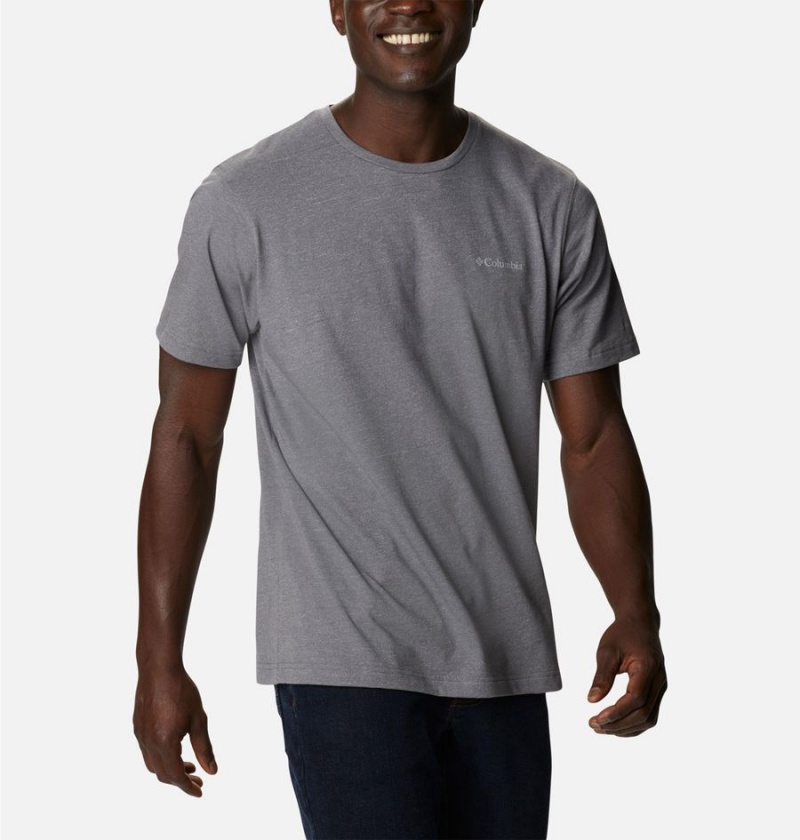 Grey Men's Columbia Thistletown Hills Short Sleeve T-Shirt | WPSZO-8124