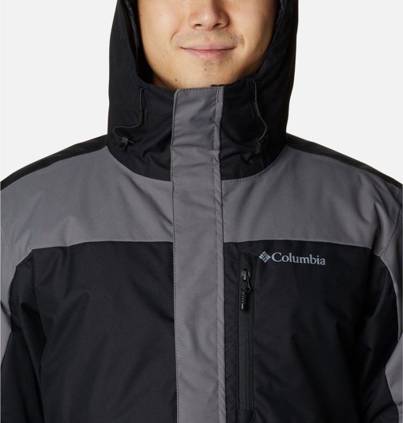 Grey Men's Columbia Tipton Peak II Insulated Rain Jacket | SBKXD-4527