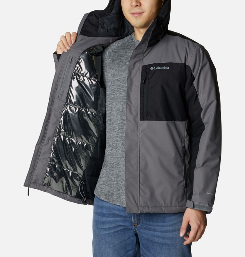 Grey Men's Columbia Tipton Peak II Insulated Rain Jacket | SBKXD-4527