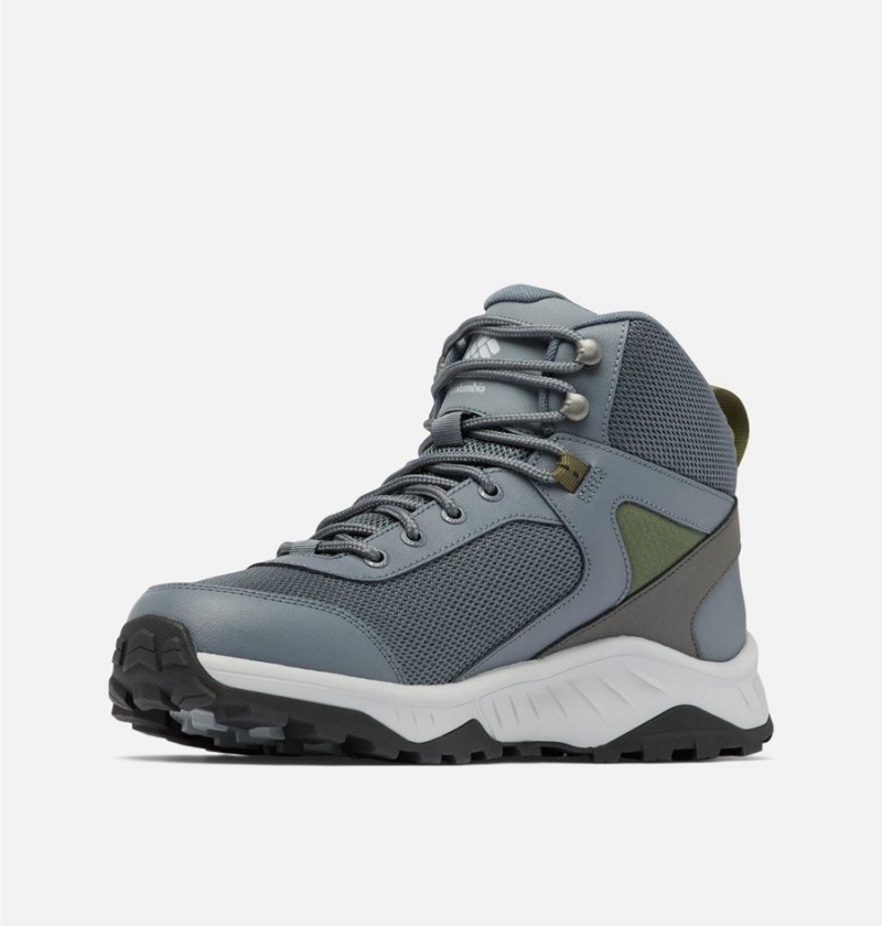 Grey Men's Columbia Trailstorm Ascend Mid Waterproof Hiking Shoes | ICOZF-5763