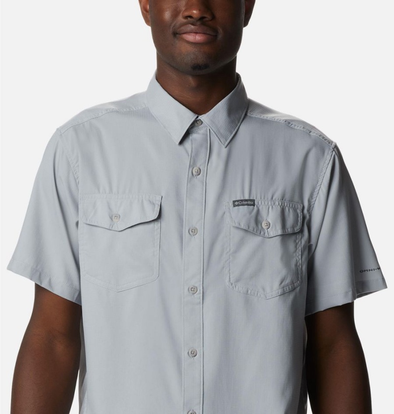 Grey Men's Columbia Utilizer II Solid Short Sleeve Shirt | HXCFU-6495