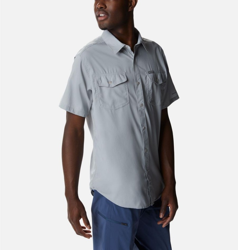 Grey Men's Columbia Utilizer II Solid Short Sleeve Shirt | HXCFU-6495