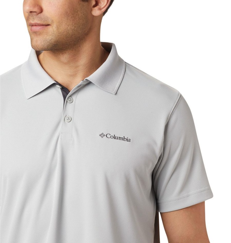 Grey Men's Columbia Utilizer Polo Shirt | GEUTP-9253