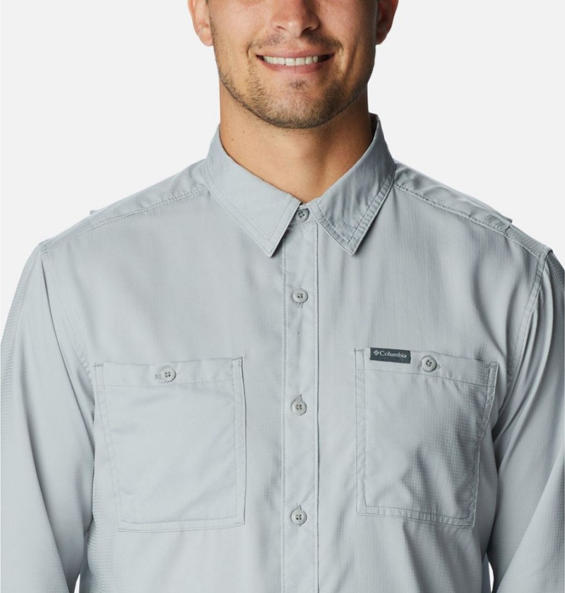 Grey Men's Columbia Utilizer Woven Long Sleeve Shirt | HRXYE-1486