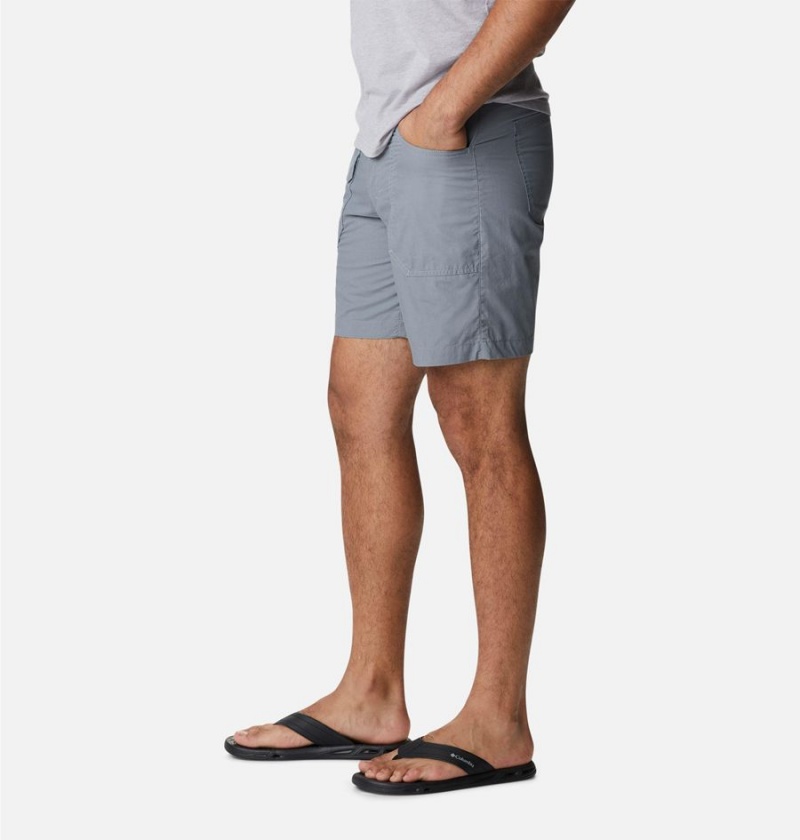 Grey Men's Columbia Washed Out Cargo Shorts | TLADX-0912