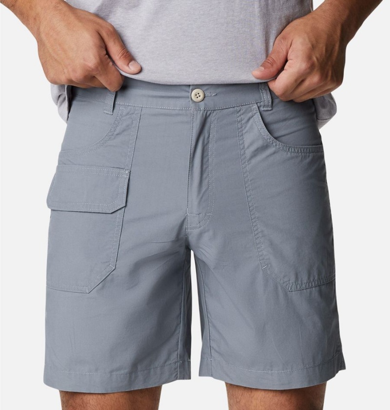 Grey Men's Columbia Washed Out Cargo Shorts | TLADX-0912