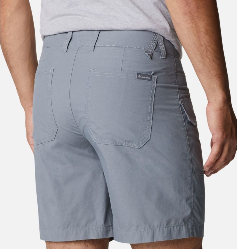 Grey Men's Columbia Washed Out Cargo Shorts | TLADX-0912