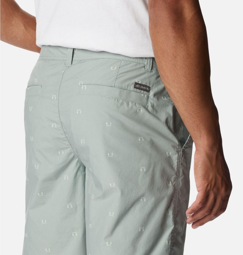 Grey Men's Columbia Washed Out Printed Shorts | SFJXV-6013