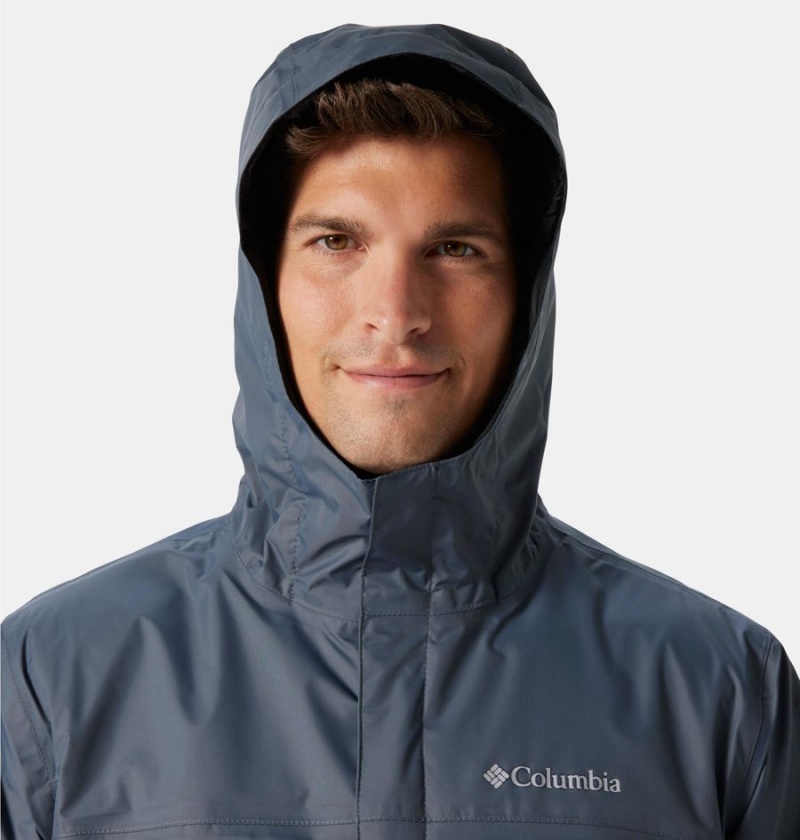 Grey Men's Columbia Watertight II Rain Jacket | IPDEC-3476