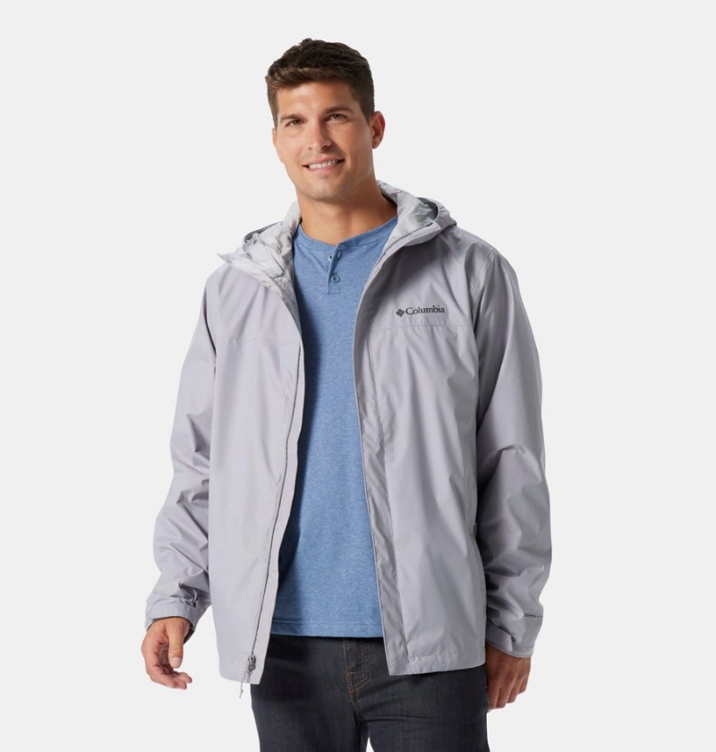 Grey Men's Columbia Watertight II Rain Jacket | JHLZC-8062