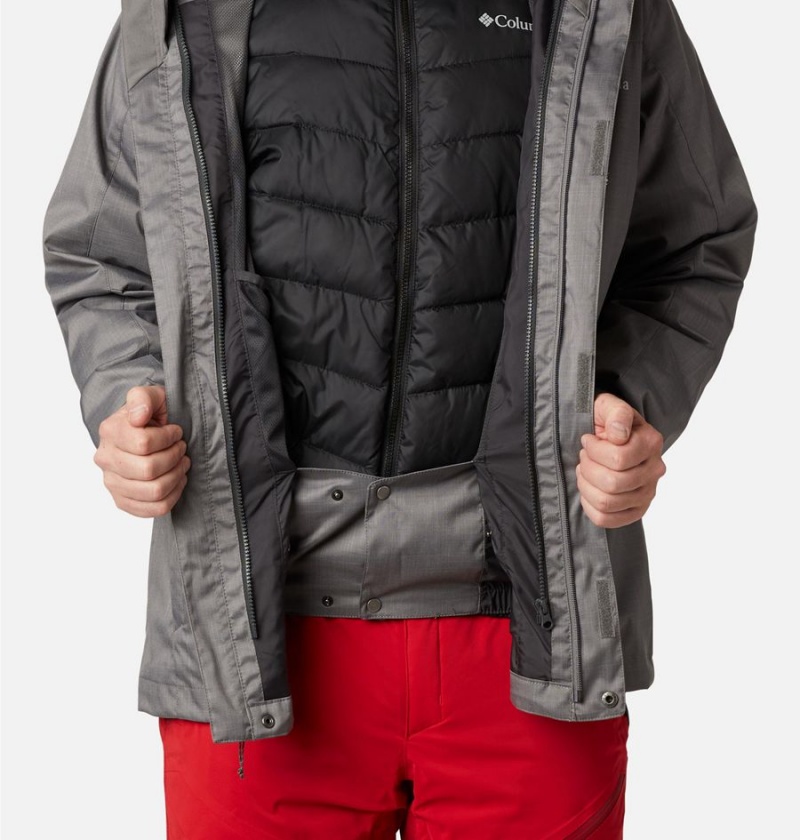 Grey Men's Columbia Whirlibird IV Interchange Ski Jacket | ZWATY-6785