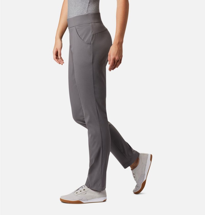 Grey Women's Columbia Anytime Casual Pull On Pants | CXAEZ-9201