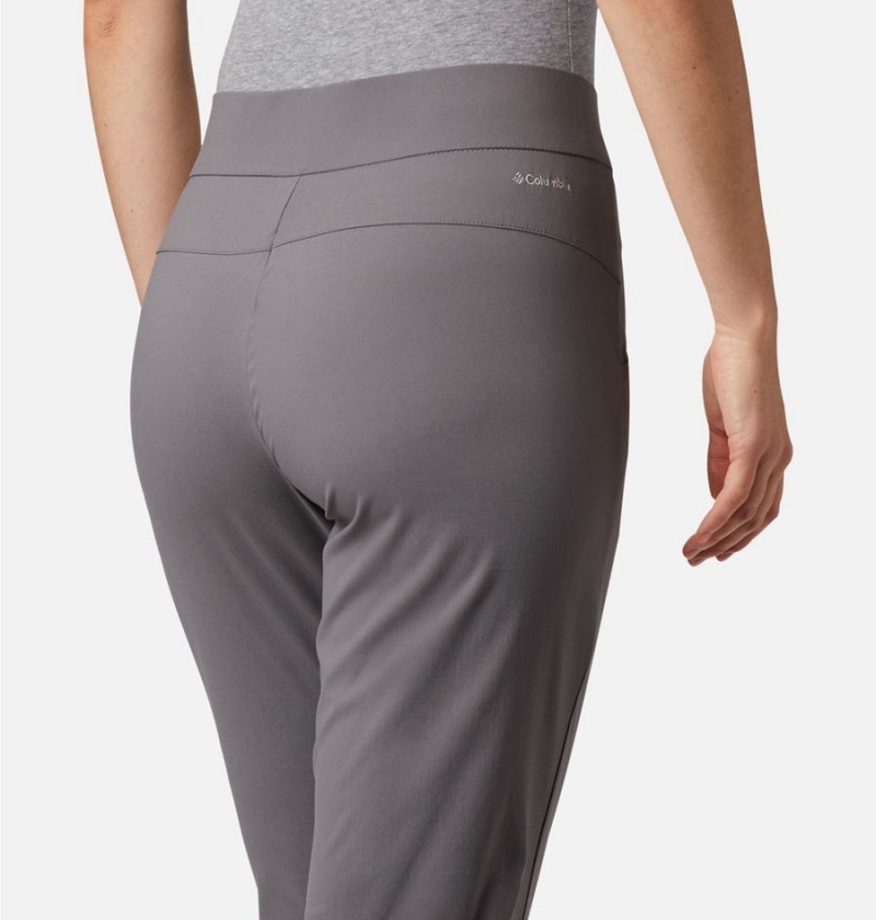 Grey Women's Columbia Anytime Casual Pull On Pants | CXAEZ-9201