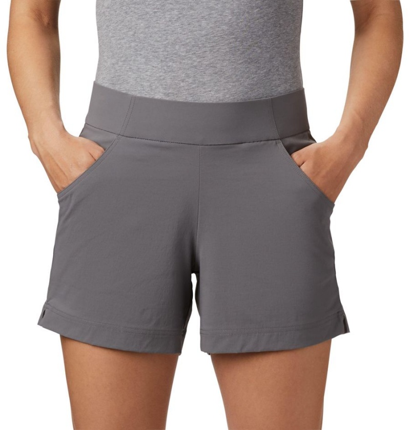 Grey Women's Columbia Anytime Casual Shorts | YFBVC-8234