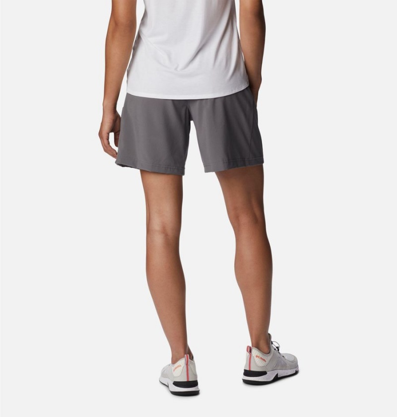 Grey Women's Columbia Anytime Flex Shorts | YSMJP-4832