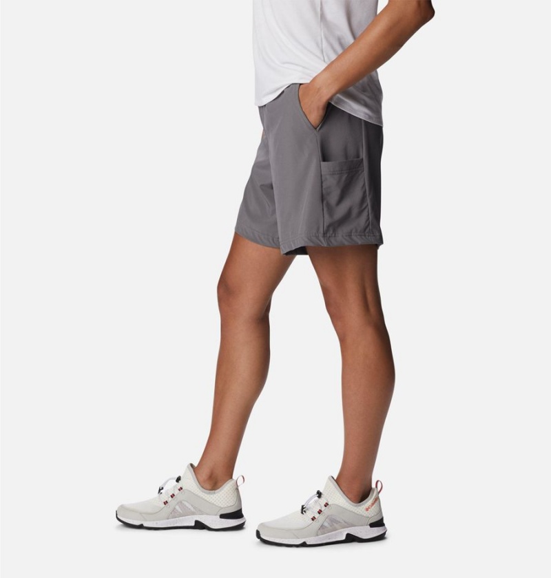 Grey Women's Columbia Anytime Flex Shorts | YSMJP-4832