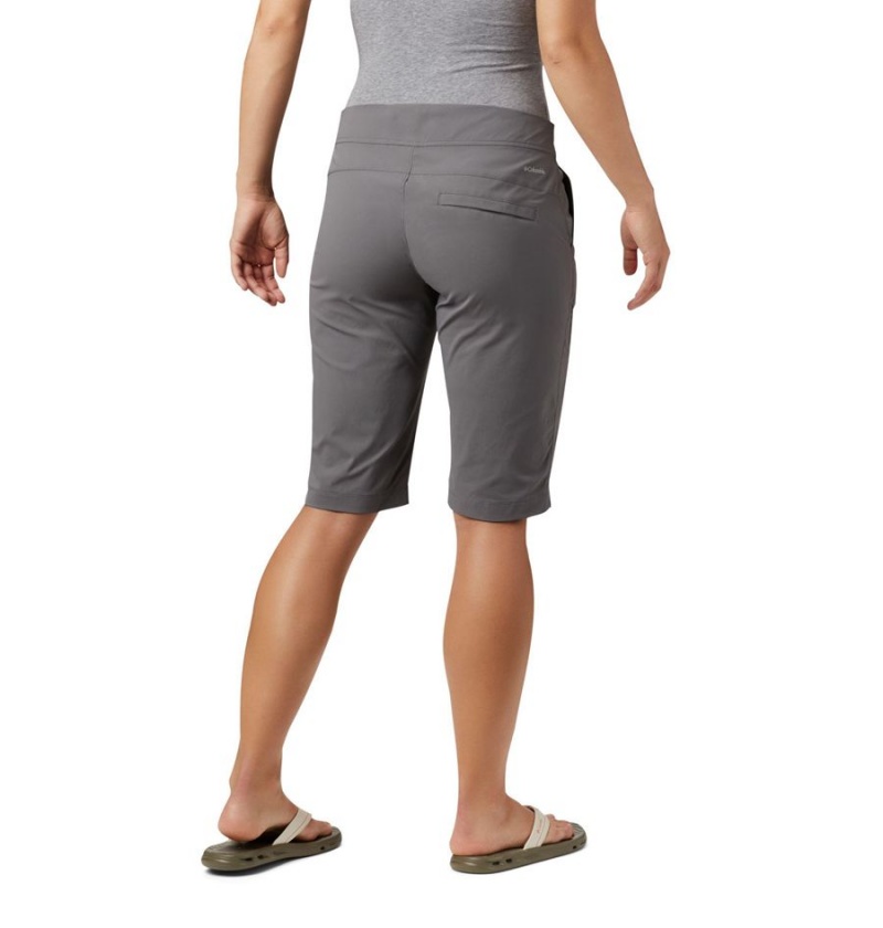 Grey Women's Columbia Anytime Outdoor Long Shorts | WPIKT-0935