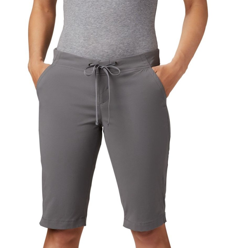 Grey Women's Columbia Anytime Outdoor Long Shorts | WPIKT-0935