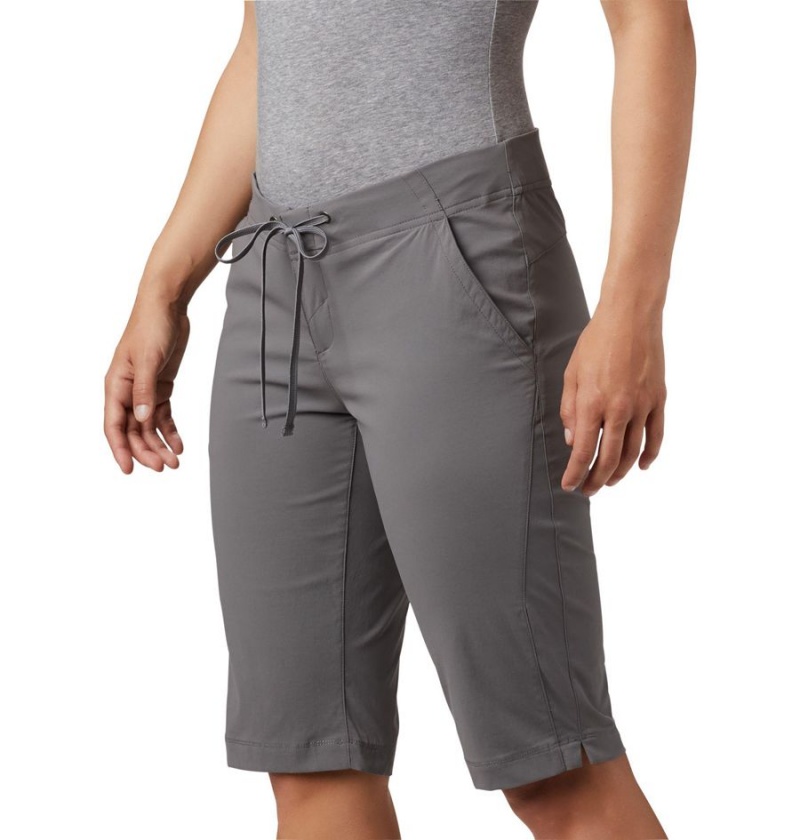 Grey Women's Columbia Anytime Outdoor Long Shorts | WPIKT-0935