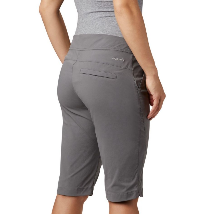 Grey Women's Columbia Anytime Outdoor Long Shorts | WPIKT-0935