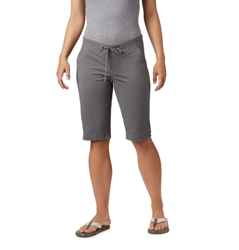 Grey Women\'s Columbia Anytime Outdoor Long Shorts | WPIKT-0935