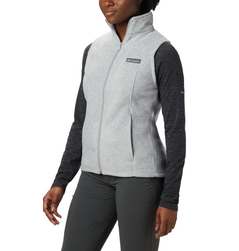 Grey Women\'s Columbia Benton Springs Fleece Vest | QCFHB-6452