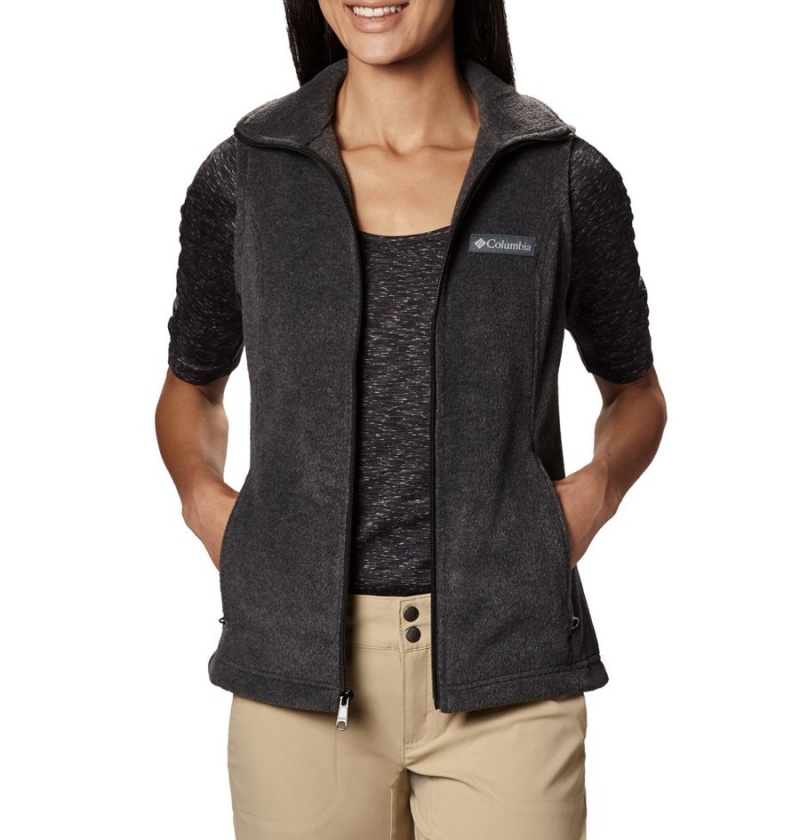 Grey Women's Columbia Benton Springs Fleece Vest | MRNGI-6147