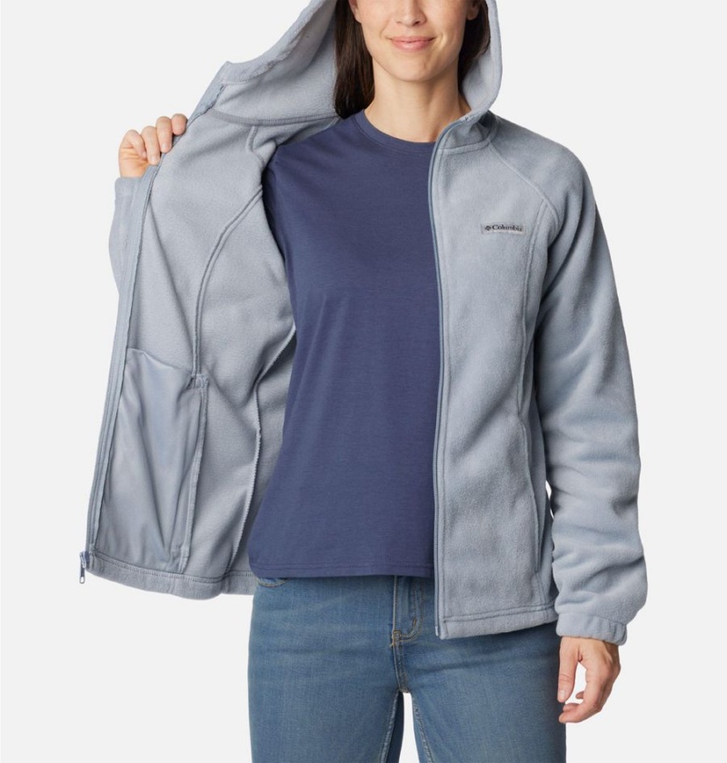 Grey Women's Columbia Benton Springs Full Zip Hoodie Fleece Jacket | RHGCA-9247