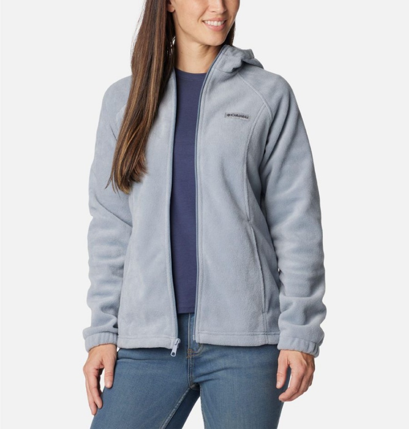 Grey Women's Columbia Benton Springs Full Zip Hoodie Fleece Jacket | RHGCA-9247